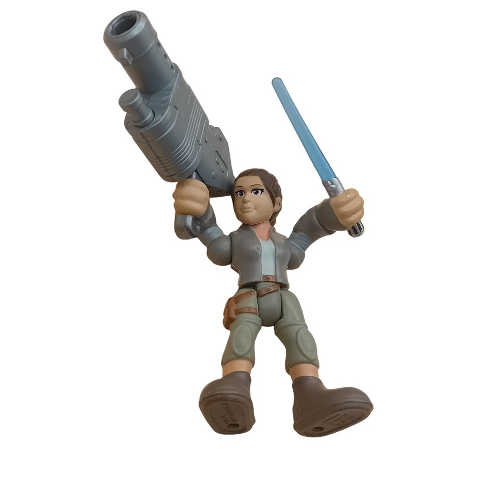 Playskool Star Wars Galactic‎ Heroes Rey Action Figure Toy Lightsaber & Blaster